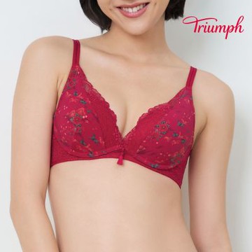 FeiFei Ruan 設計師聯名系列 新年限定 澎澎氣墊V型無鋼圈內衣 艷紅