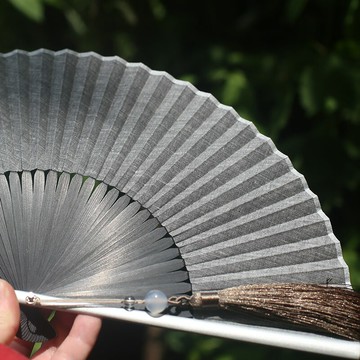 折扇 扇子 鋁合金屬側扇骨竹扇 金屬扇 鋁骨扇七寸扇 沉灰