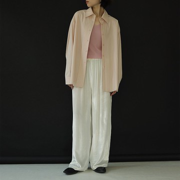 真絲絨闊腿長褲 牛奶質感長褲闊腿褲