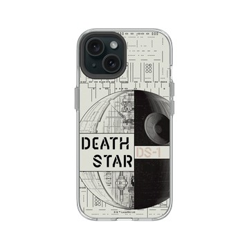 iPhone 15 Clear 透明 - 迪士尼-星際大戰 Star Wars - 星際大戰 – 死星全幅結構圖
