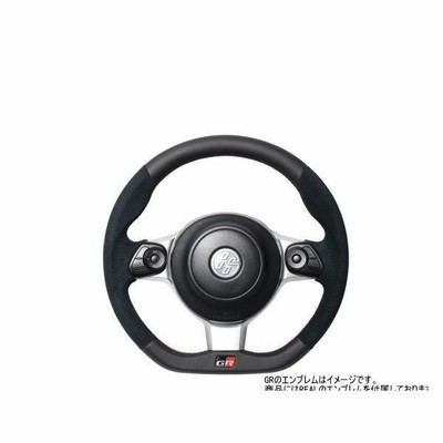 REAL レアル GRM-ALC-RD ステアリング Dシェイプ ブラックレザー&ブラックウルトラスエード レッド×ブラック ユーロステッチ 86 (ZN6:後期) 、86 GR(ZN6)他