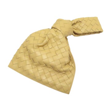 【二手名牌BRAND OFF】BOTTEGA VENETA 寶緹嘉 黃色 編織 皮革 手提包