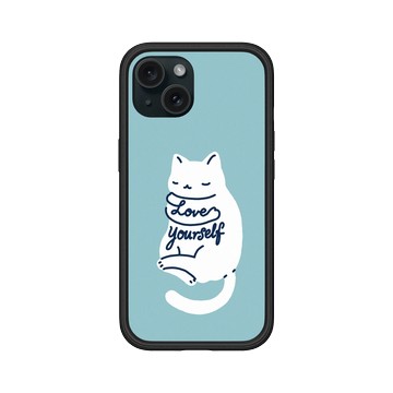 iPhone 15 Mod NX 黑 - ilovedoodle (Lim Heng Swee) - Mindful Cat - Love Yourself