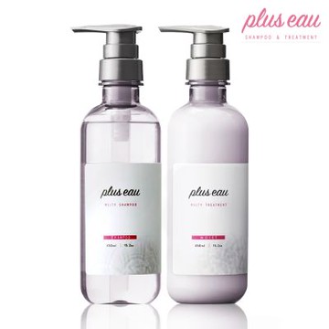 【plus eau】水解蠶絲豐盈洗髮精/潤髮乳(沙龍級/無矽靈/控油/柔順蓬鬆/乾枯毛躁/450ml)