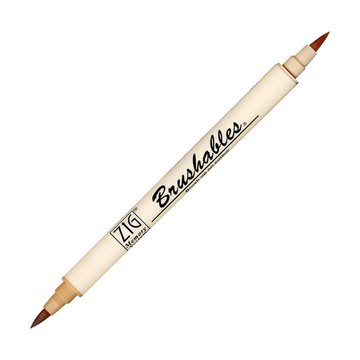 【Kuretake 日本吳竹】ZIG 雙色軟筆刷麥克筆 膚色 (MS-7700-064)