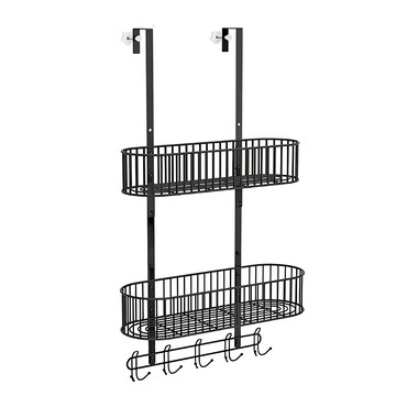 上手家居 門後置物架  68 x 39 x 8cm  黑色  1個