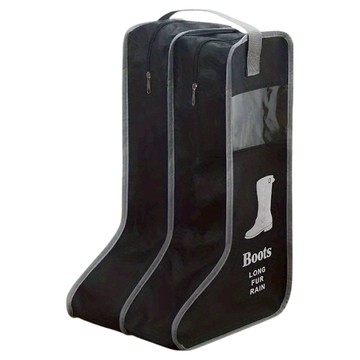 小麥購物 靴子可視收納防塵袋 長款 黑色  29 x 24 x 47cm  1個  1入