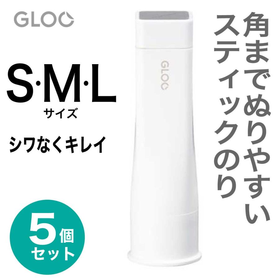 コクヨ] 5個セット GLOO しっかり貼る スティックのり S M L タ-G301