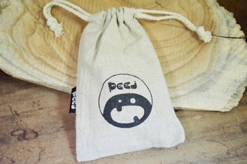 調皮小鬼的大頭‧棉麻 束口袋/收納袋/