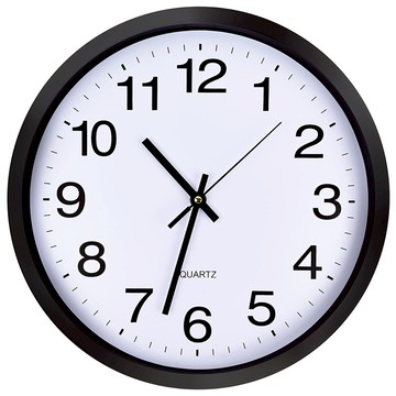 AHOYE 簡約靜音掛鐘/時鐘/壁掛時鐘/靜音時鐘 25cm  黑色