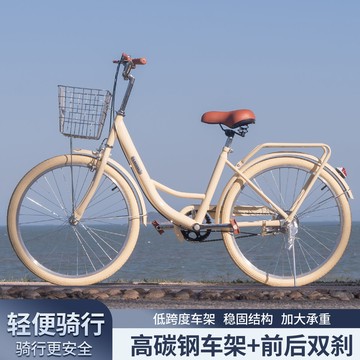 台灣公司/開發票 飛鸰牌成人自行車24/26寸男女士變速實心胎中大學生通勤城市代步