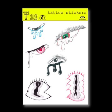 dada眼睛插畫紋身貼紙