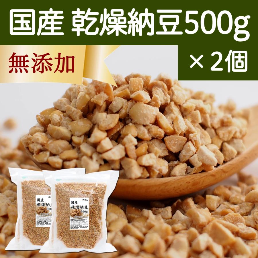 乾燥納豆 500g×2個 ドライ納豆 ひきわり納豆 無添加 犬 国産