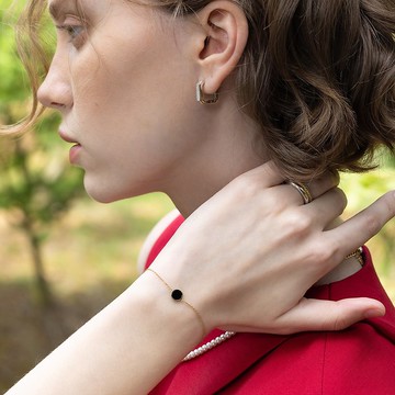 ROCA MINI 圓形黑瑪瑙手鍊