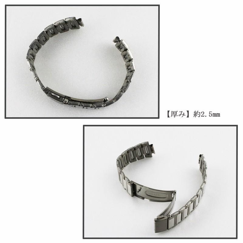 チタン 時計バンド 19mm 20mm 22mm 中鏡面 弓カン対応 軽量