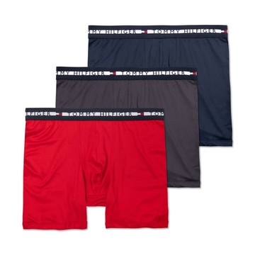 Tommy Hilfiger 舒適文字貼身四角內褲三件組-混色