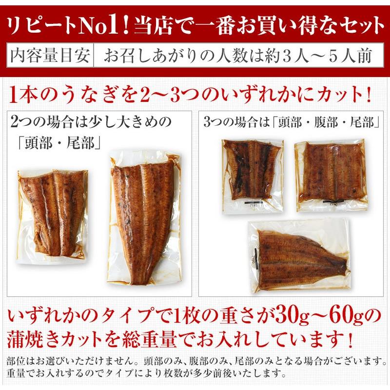 うなぎ 蒲焼き 国産 カット大盛り500g ウナギ 鰻 蒲焼 送料無料