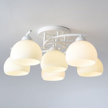 工業風百摺工藝玻璃半吸頂燈 L12-56-60943