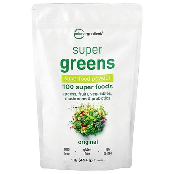 Micro Ingredients, Super Greens，Superfood 粉，原味，1 磅（454 克）