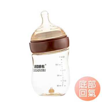 PPSU奶瓶 180ml 寬口奶瓶 底部回氣 降氣泡設計 曲線瓶身 新生兒奶瓶 寶寶水杯-雪倫小舖