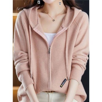 針織開衫外套女時尚洋氣大朗毛衣2025春秋季爆款新款大碼胖mm上衣