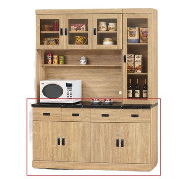 【MUNA 家居】亞伯5.3尺石面餐櫃/碗盤櫃(下座)(共兩色)原切色