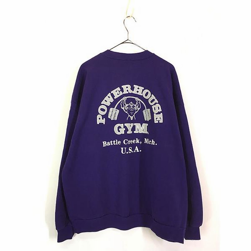 古着 80s USA製 POWERHOUSE GYM ゴールドジム パロディ ポップ