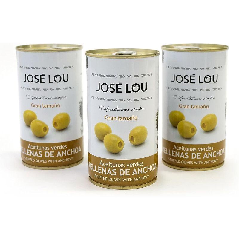 JOSE LOU ホセルー社 アンチョビ入り グリーンオリーブ 150 g × 缶