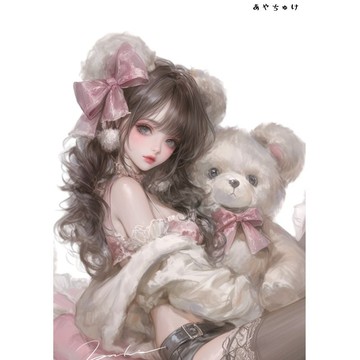【3 月新品 2】07-095-0047 人物貼紙 動物與甜美蕾絲