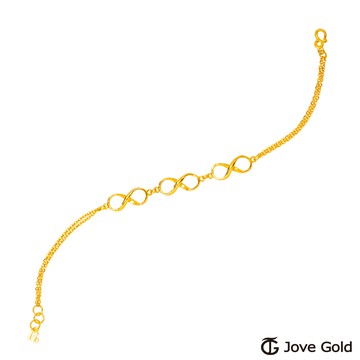 JoveGold漾金飾熱戀恆溫黃金手鍊-雙鍊款