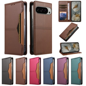 拼色皮革 外插卡 適用 谷歌 Pixel 11 Pro XL 谷歌 Pixel 10 Pro XL 10A 9A 手機殼