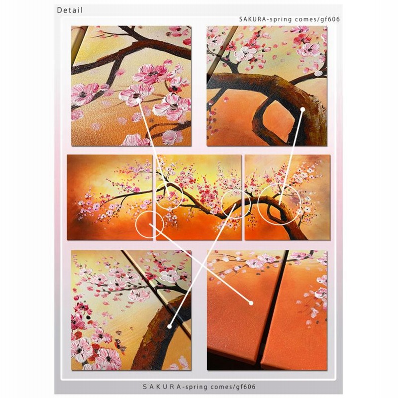 ネット通販で購入 アクリル画（山桜） - 美術品