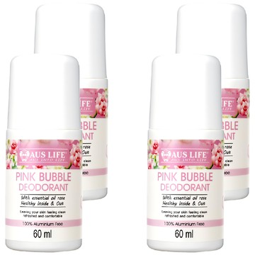 AUS LIFE 澳思萊 粉紅綠茶體香劑  60ml  4瓶