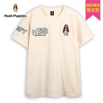 Hush Puppies T恤 男裝質感品牌立體造型文字刺繡狗T恤