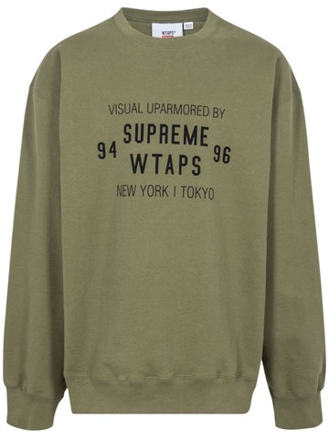 Supreme - x WTAPS crew-neck sweatshirt - unisex - Cotton