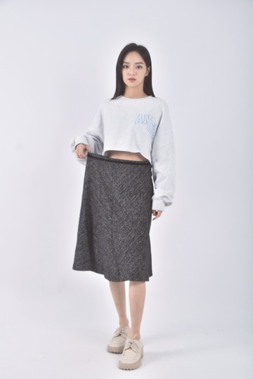 (2XL) 質感蝴蝶結黑色長裙