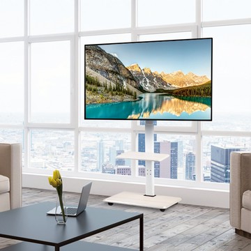 Life+ 26-70吋可調節移動式液晶電視一體立架/電視立架 - Life+ TP02G消光黑