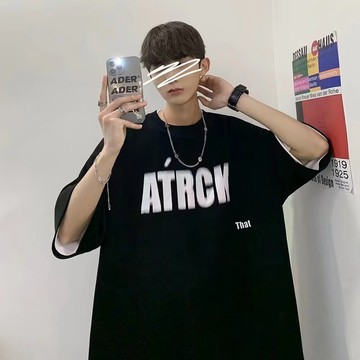 『癮品流行』S-3XL 100%純棉 短袖上衣 男生衣服 印花t恤 潮牌寬鬆 衣服男 百搭 短袖t恤男 情侶 半袖t