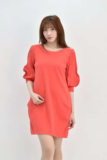 (S) so nice五分袖紅色洋裝