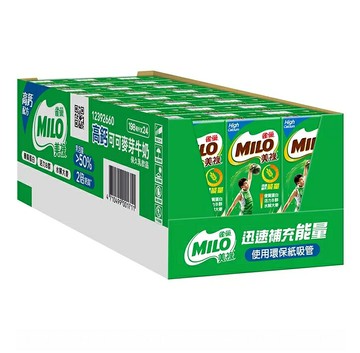 單次運費限購一組 [COSCO代購5] C148852 MILO CHOCOLATE MILK 美錄高鈣麥芽乳飲品每瓶198毫升X24入