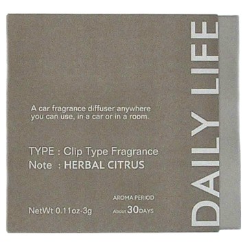 日本 nol Daily Life 香氛芳香夾 車用/風扇用  草本柑橘  1盒