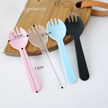 【台灣現貨】一次性蛋糕勺 布丁勺 甜品勺 一次性餐具 一次性湯匙 免洗餐具 叉勺 甜品勺 獨立包裝叉子 蛋糕勺