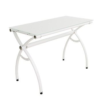 【dayneeds】白吉林 8mm強化玻璃副桌無鍵盤架白吉林