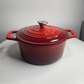 出口外貿22cm琺瑯鍋鑄鐵鍋食品級加厚搪瓷慢燉鍋湯鍋