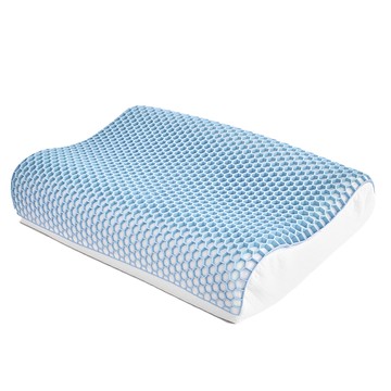 J-bedtime 床寢時光 超透氣tpe乳膠人體工學枕  1入  藍色  40x60x10-12公分±3