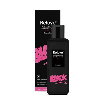 【Relove】私密衣物蛋白酵素去漬抑菌手洗精220ml(木質黑茶-ALL BLACK特別版)-盒損品