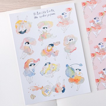 打翻了的香水瓶 貼紙