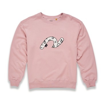 5th STREET｜女裝｜黑熊毛巾繡袋花長袖T恤｜粉紅