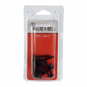 627黑尖尾木螺絲#6x1"