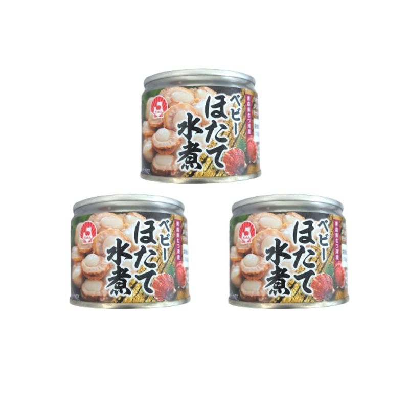 青森漁連 ベビーほたて水煮 50g 3缶セット